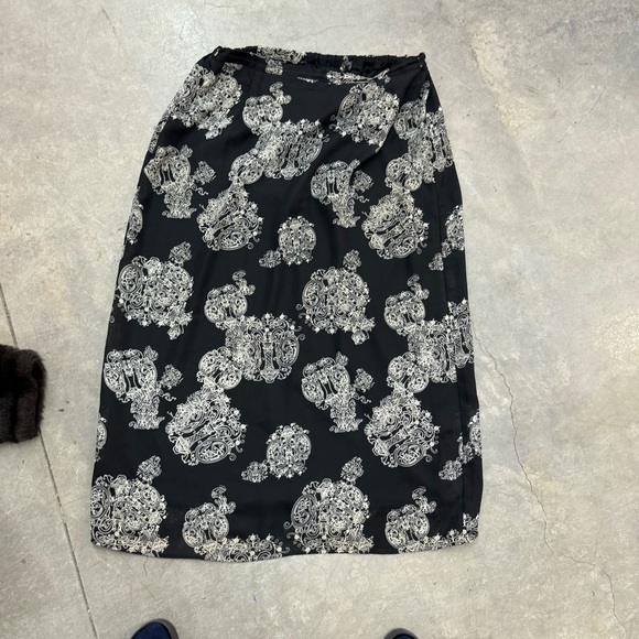 Studio C Gray Silver Midi Pencil Skirt - Picture 1 of 3